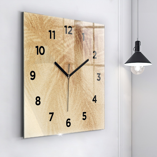 Horloge murale carrée Abstraction dorée