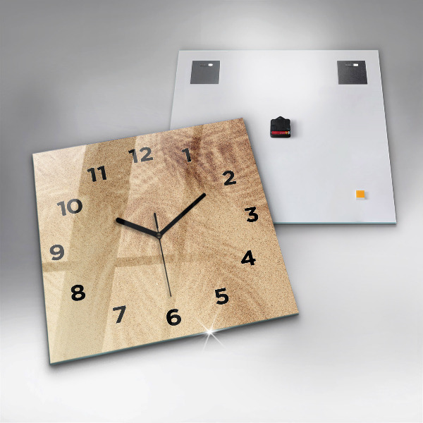 Horloge murale carrée Abstraction dorée