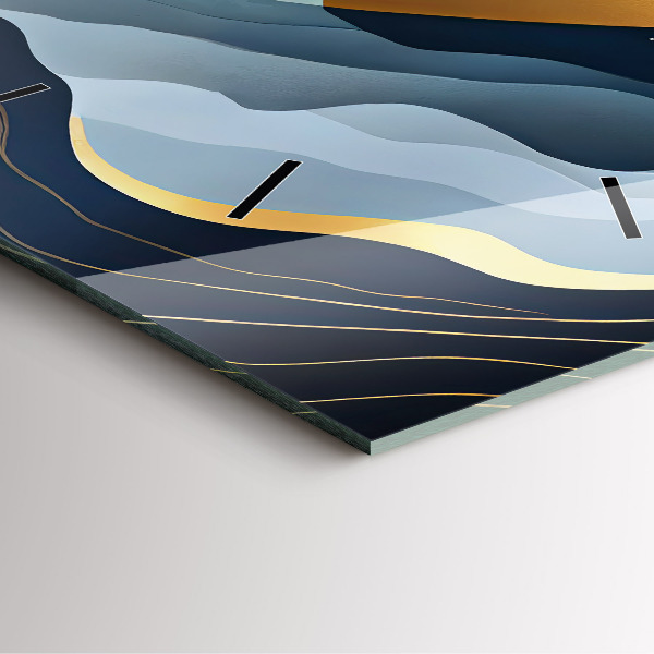 Horloge murale carrée Montagnes abstraites