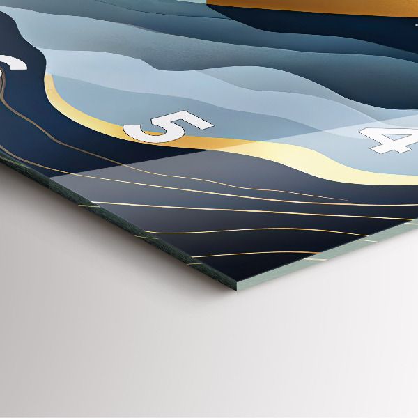 Horloge murale carrée Montagnes abstraites