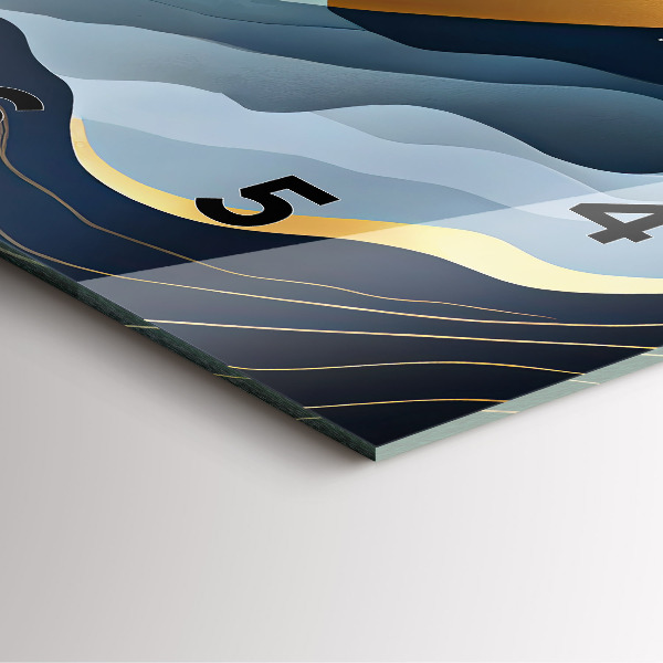 Horloge murale carrée Montagnes abstraites