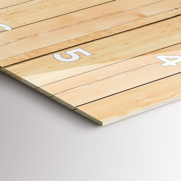 Horloge murale carrée planches de bois