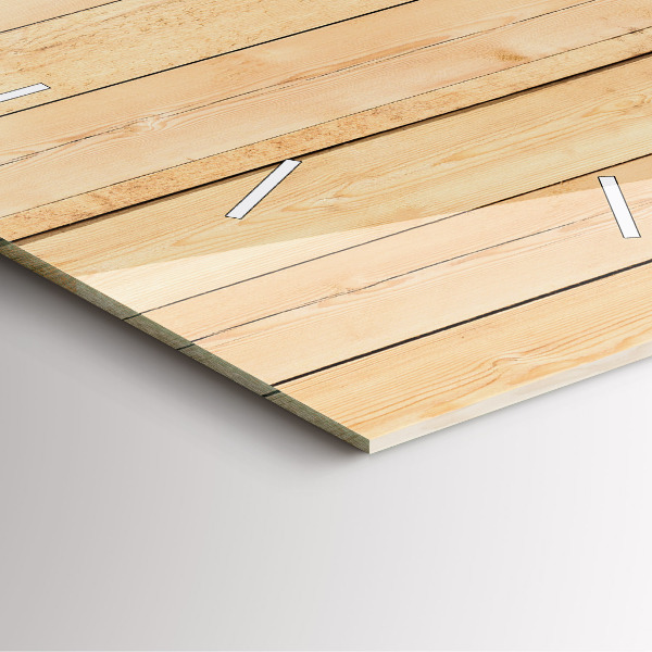 Horloge murale carrée planches de bois