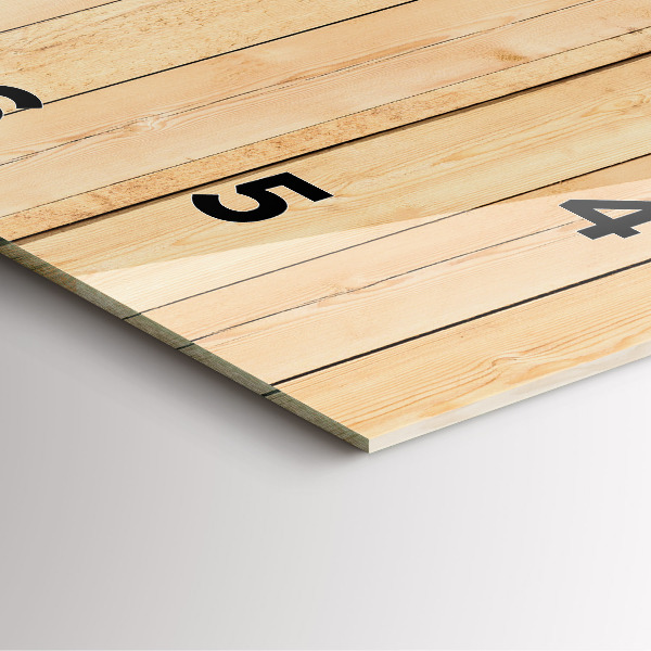 Horloge murale carrée planches de bois