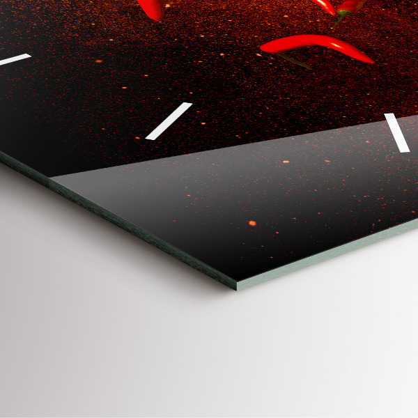 Horloge murale carrée Piments