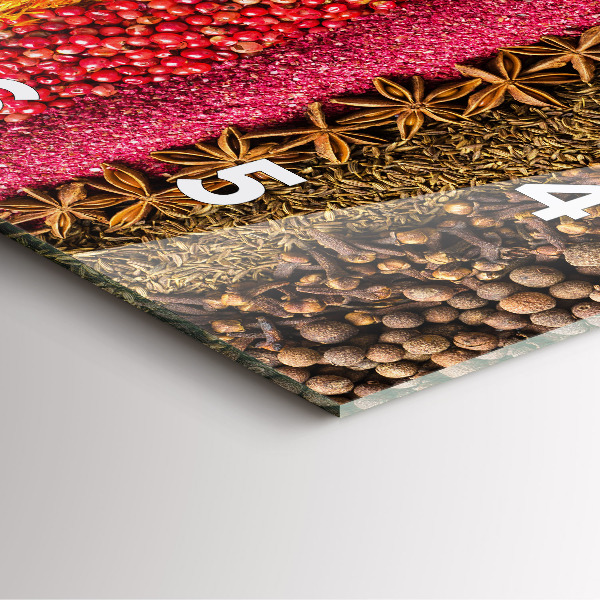 Horloge murale carrée 'Des rangées d''épices'