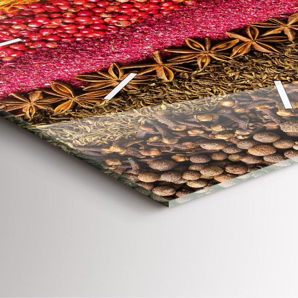 Horloge murale carrée 'Des rangées d''épices'