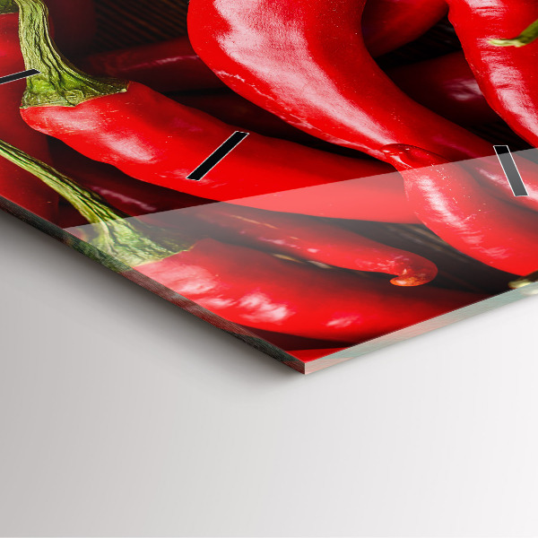 Horloge murale carrée Piments forts