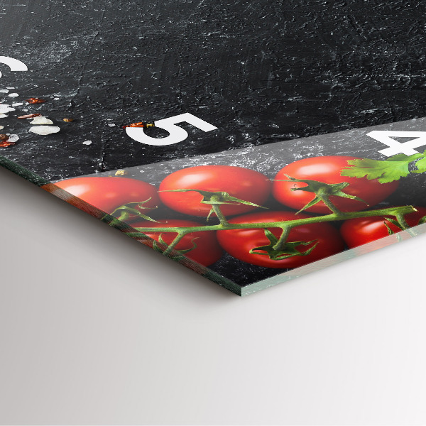 Horloge murale carrée Légumes sur la table