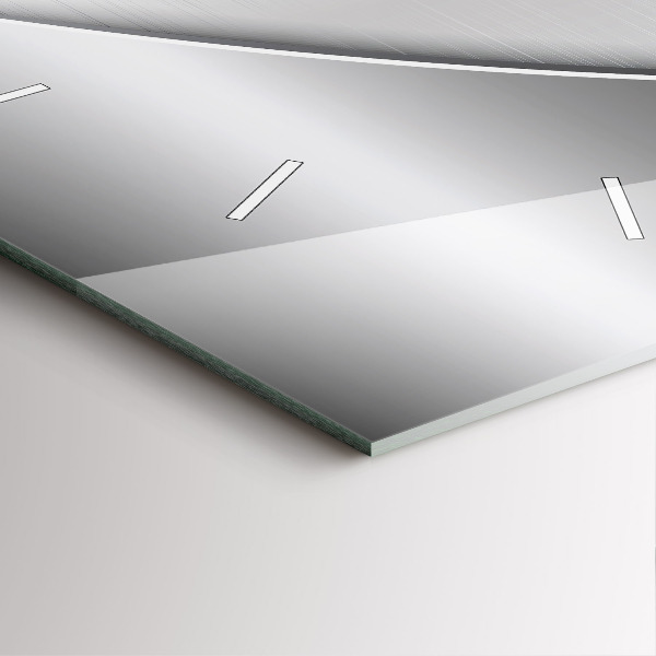 Horloge murale carrée Motif argenté