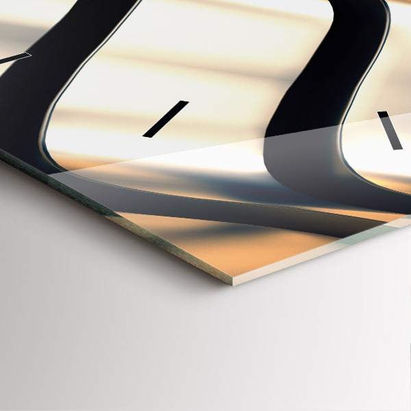 Horloge murale carrée Motif argenté