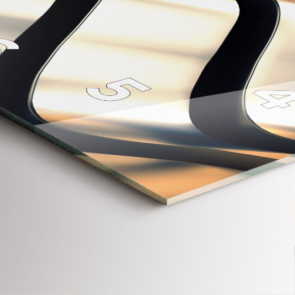 Horloge murale carrée Motif argenté