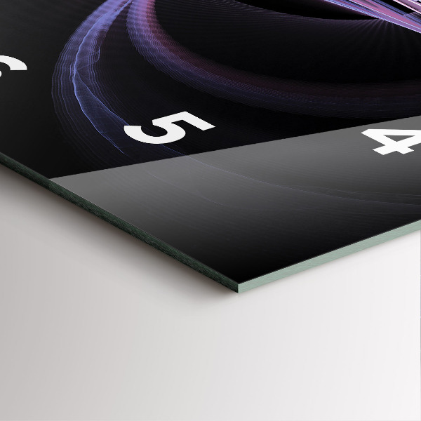 Horloge murale carrée Abstraction violette