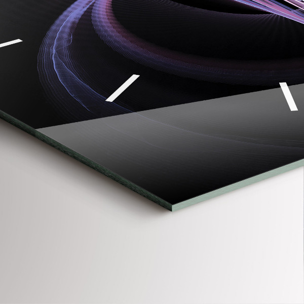 Horloge murale carrée Abstraction violette