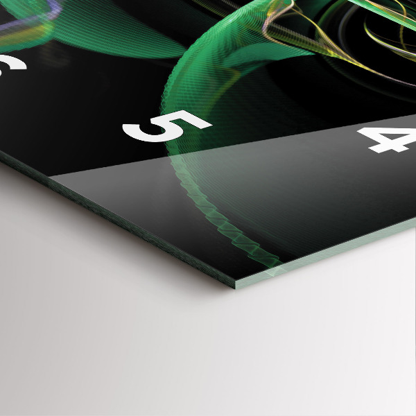 Horloge murale carrée Abstraction verte