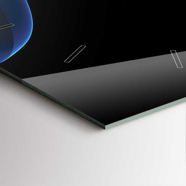 Horloge murale carrée Lignes bleues