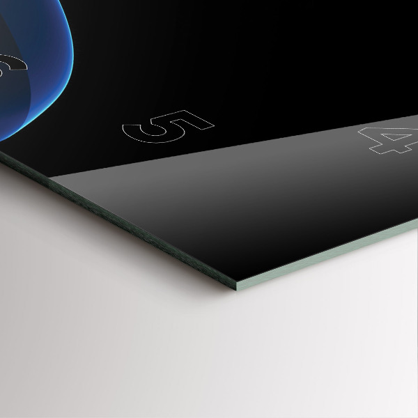 Horloge murale carrée Lignes bleues