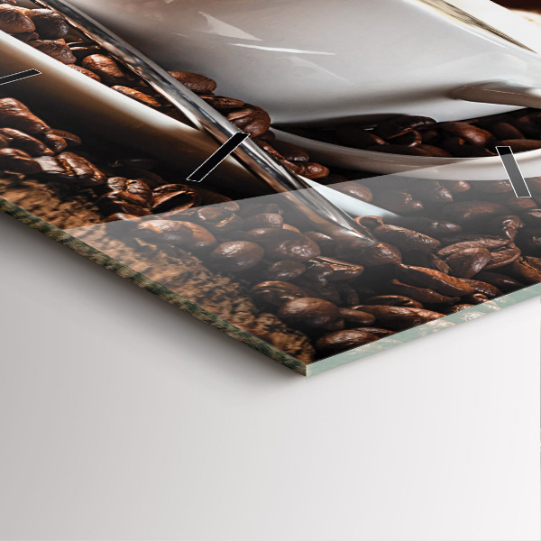 Horloge murale carrée Une tasse de café