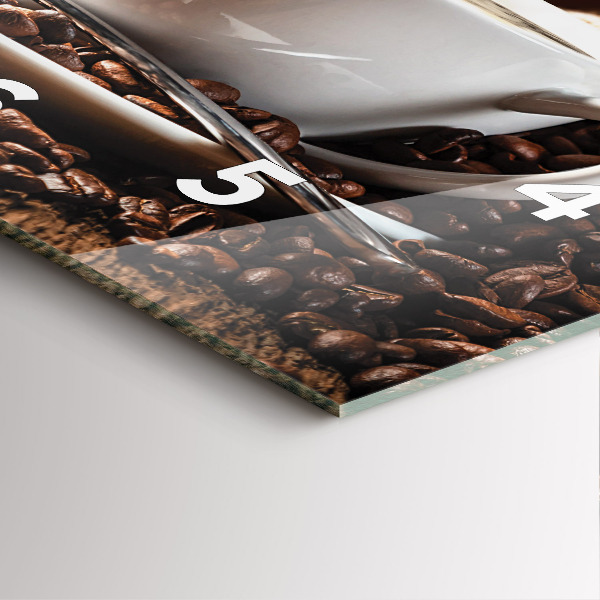 Horloge murale carrée Une tasse de café