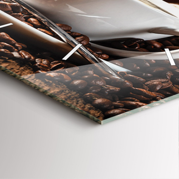 Horloge murale carrée Une tasse de café