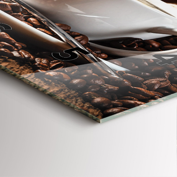 Horloge murale carrée Une tasse de café