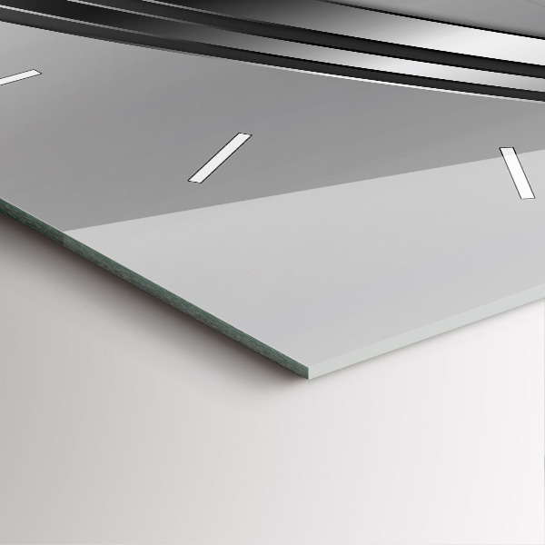 Horloge murale carrée Lignes argentées