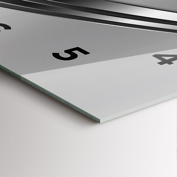 Horloge murale carrée Lignes argentées