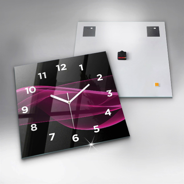 Horloge murale carrée Abstraction rose