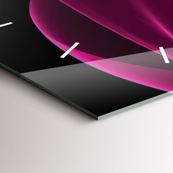 Horloge murale carrée Abstraction rose