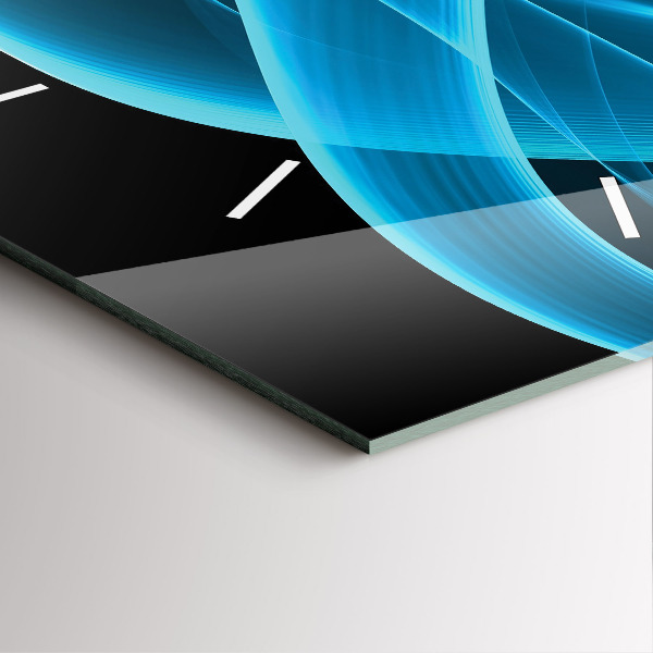 Horloge murale carrée Abstraction bleue