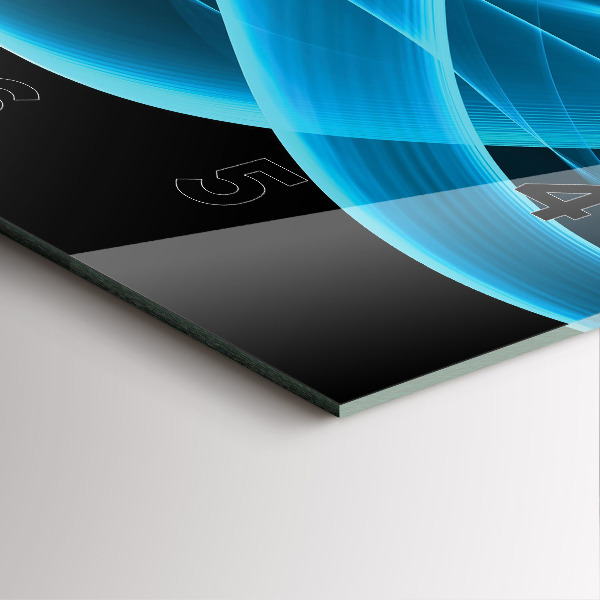 Horloge murale carrée Abstraction bleue