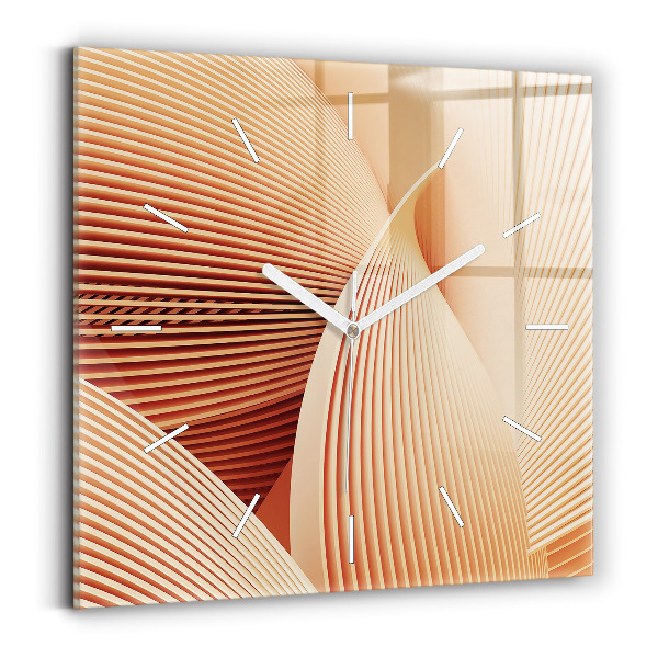 Horloge murale carrée Motif de vague abstrait