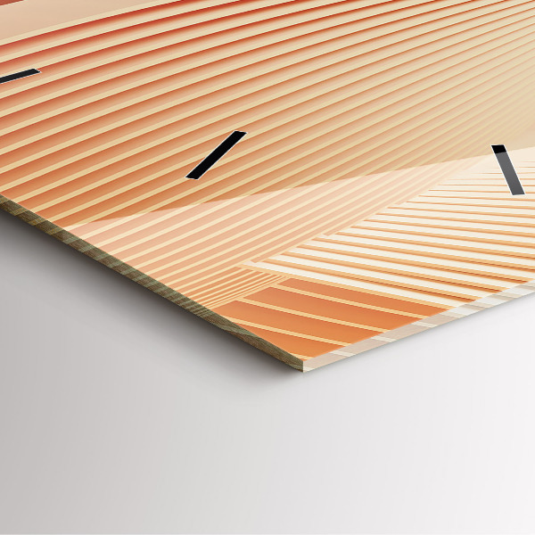 Horloge murale carrée Motif de vague abstrait