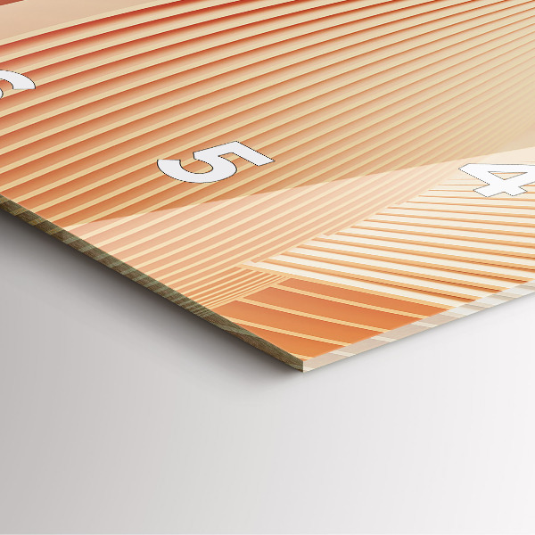 Horloge murale carrée Motif de vague abstrait