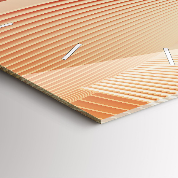 Horloge murale carrée Motif de vague abstrait