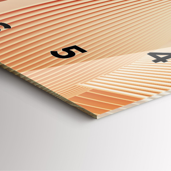 Horloge murale carrée Motif de vague abstrait