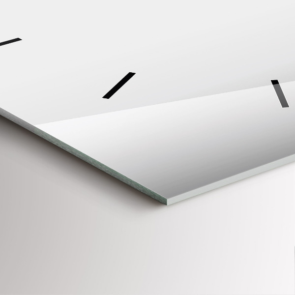 Horloge murale carrée Abstraction argentée