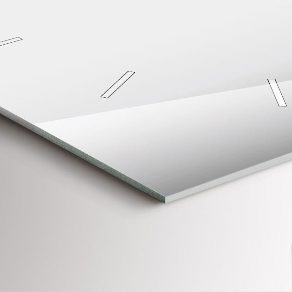 Horloge murale carrée Abstraction argentée