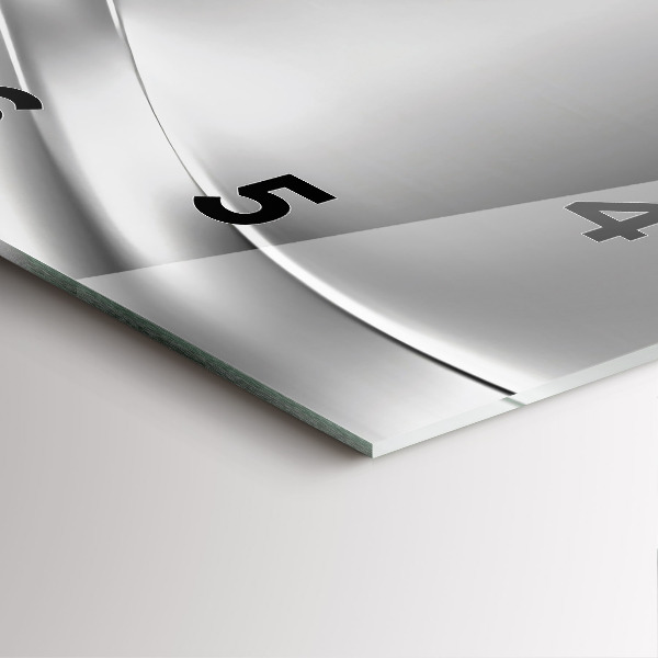 Horloge murale carrée Abstraction argentée