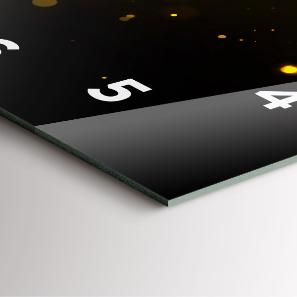 Horloge murale carrée 'Poussière d''or'