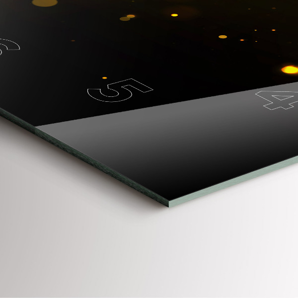 Horloge murale carrée 'Poussière d''or'