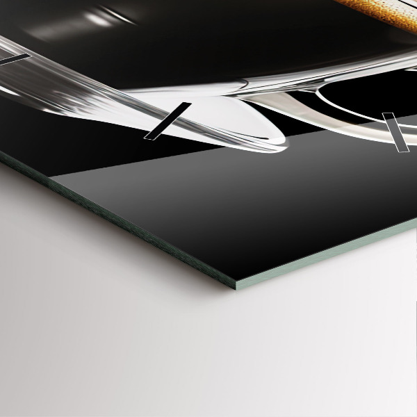 Horloge murale carrée Café noir