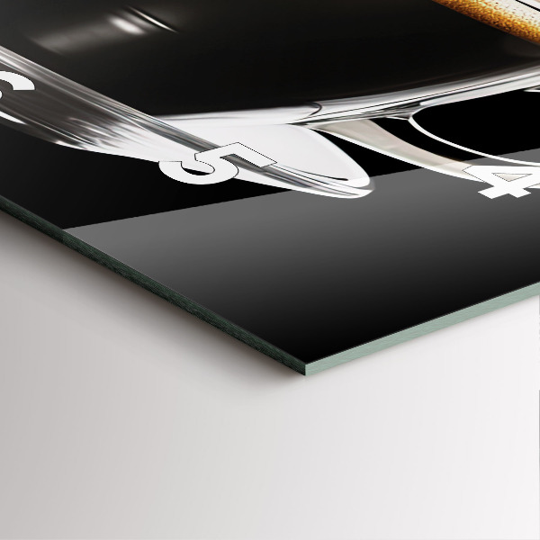 Horloge murale carrée Café noir