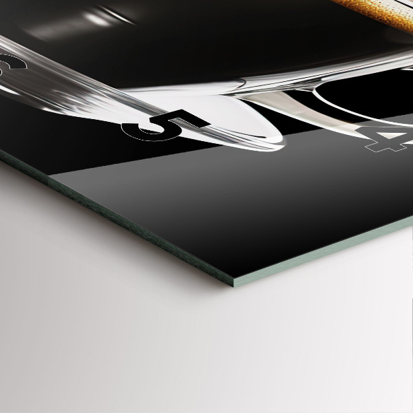 Horloge murale carrée Café noir