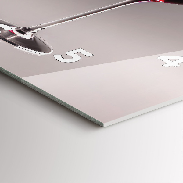 Horloge murale carrée Un verre de vin rouge