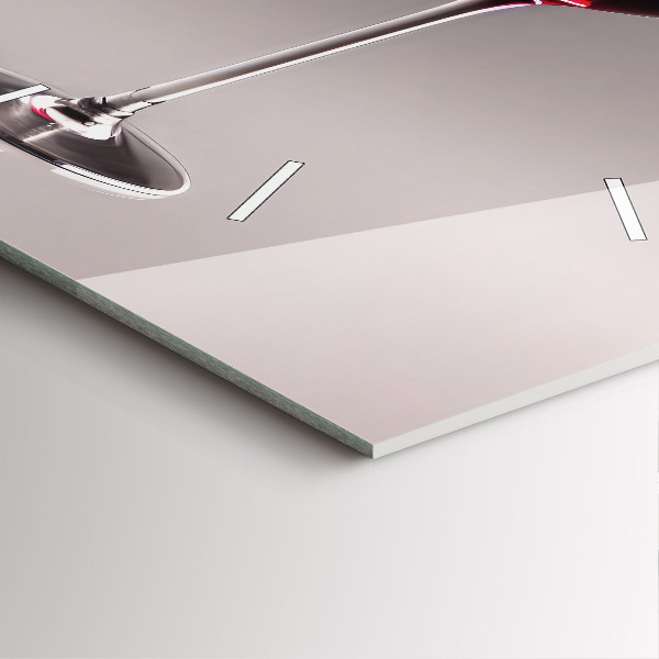 Horloge murale carrée Un verre de vin rouge