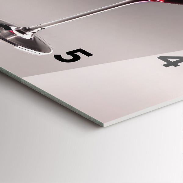 Horloge murale carrée Un verre de vin rouge