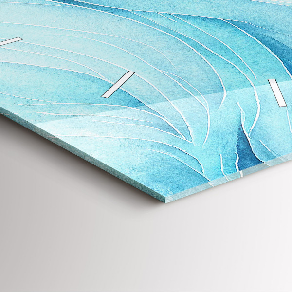 Horloge murale carrée Nuages bleus