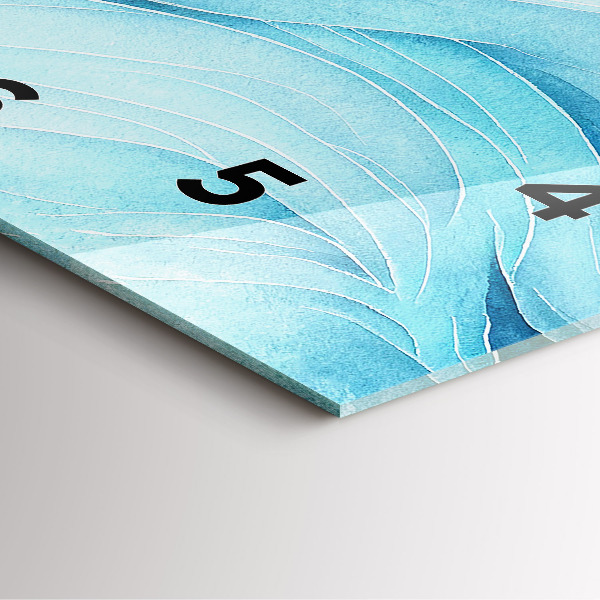 Horloge murale carrée Nuages bleus