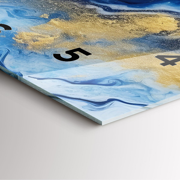 Horloge murale carrée marbre bleu